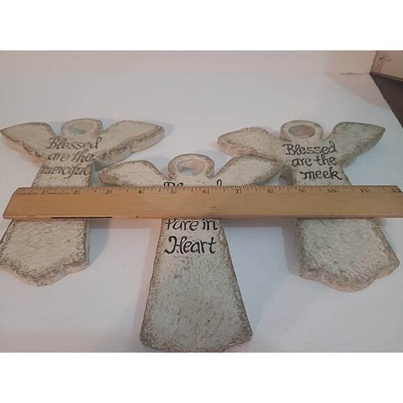Christmas Decor Angel Wall Hanging Blessed are the Pure in Heart Meek Merciful - Picture 6 of 8